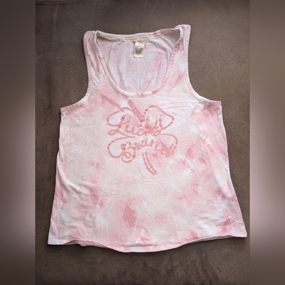 Lucky Brand Pink Tie-Dye Tank Top - Picture 1 of 6